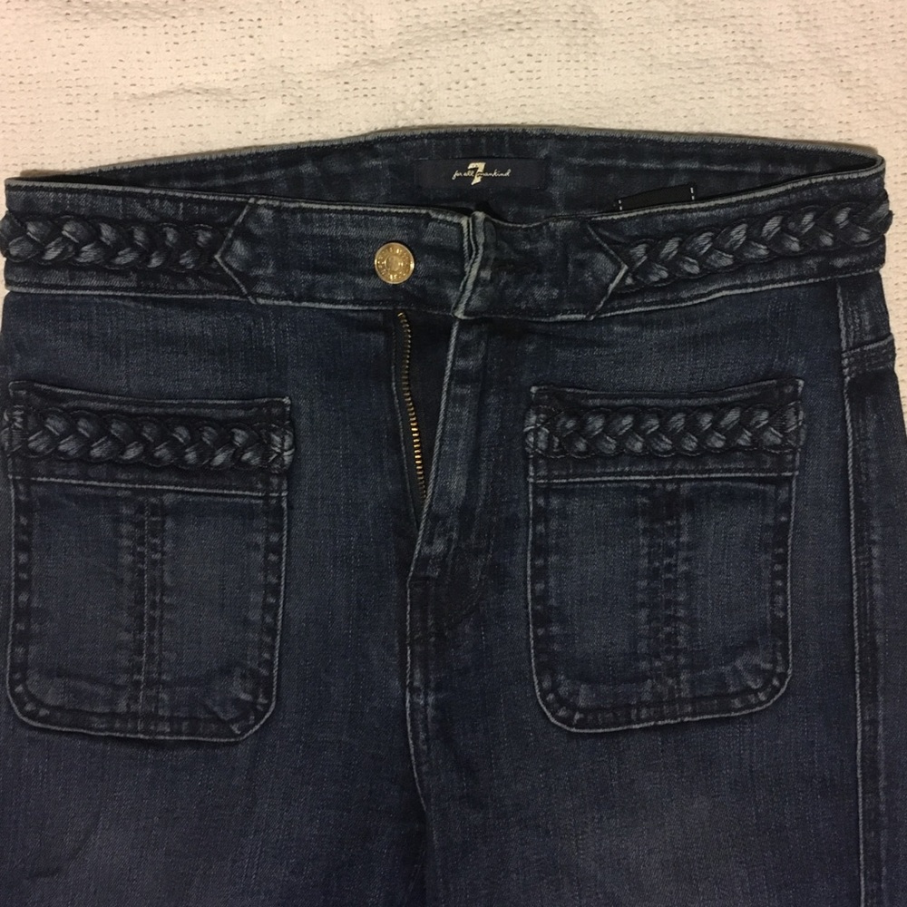7 For All Mankind braid high rise stretch flare 27